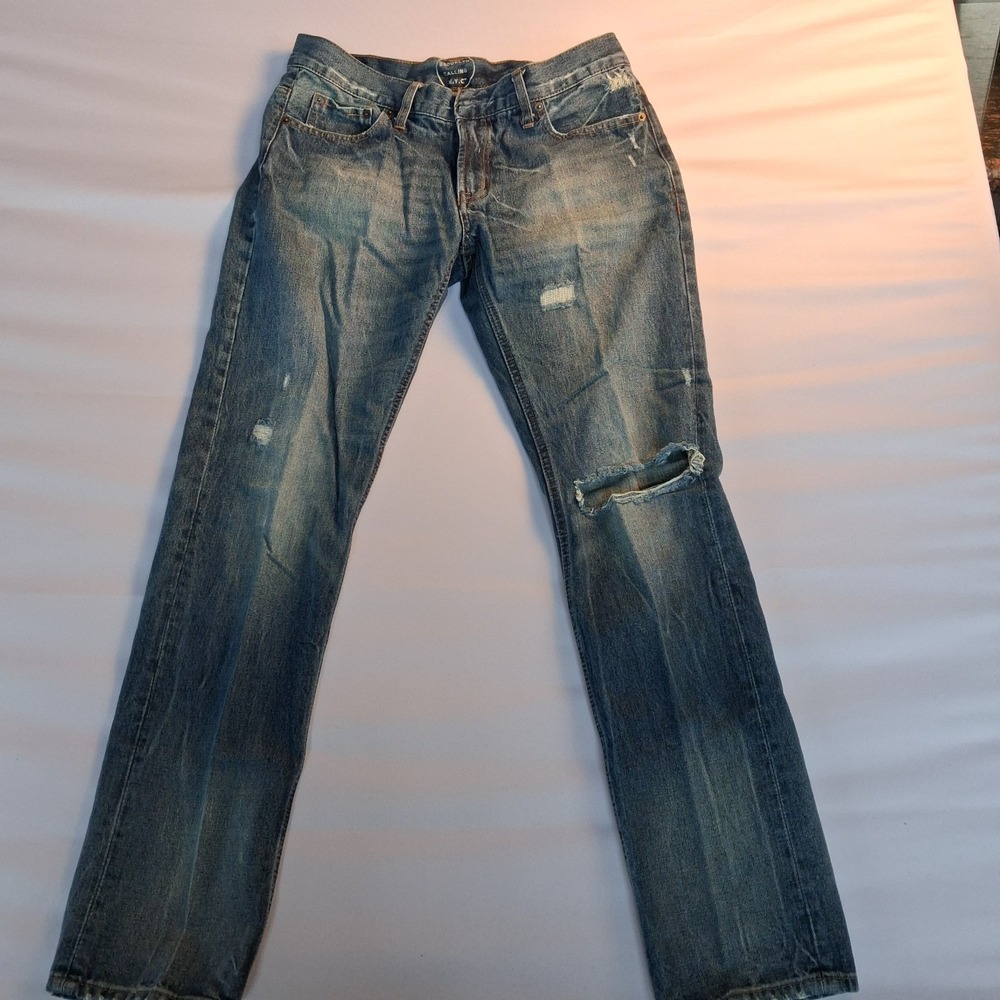 Brooklyn Calling Men's Jeans 32 distressed slim straight-leg denim jeans
